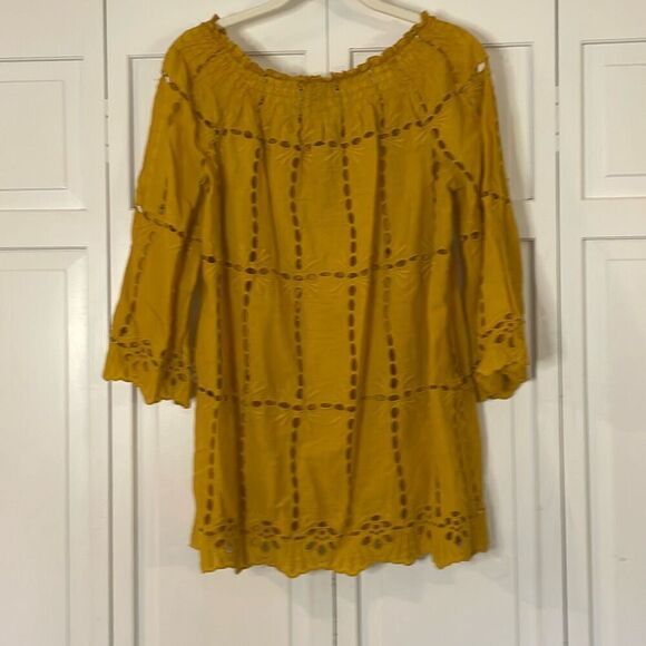 I.N.C. Yellow eyelet coverup or blouse xs/0 - Picture 4 of 8